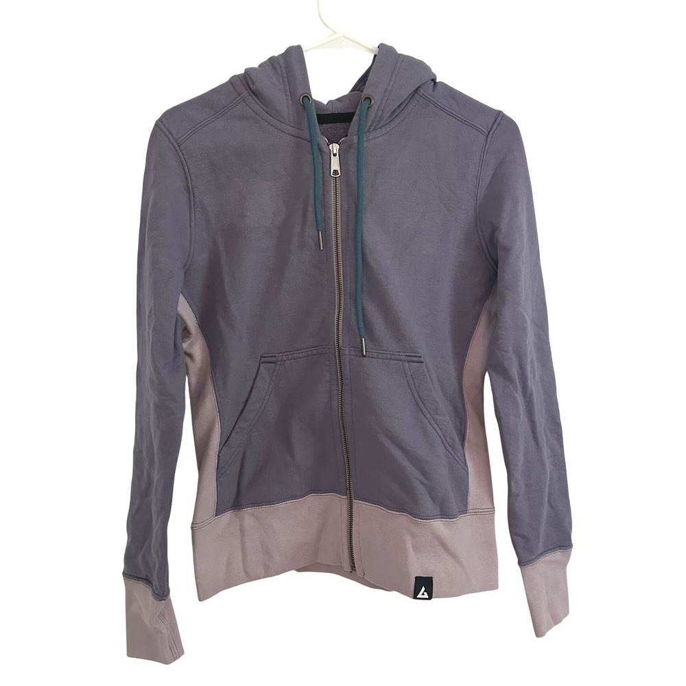 American Giant Womens Two-Toned Purple Full Zip Premium Hoodie XS NWOT